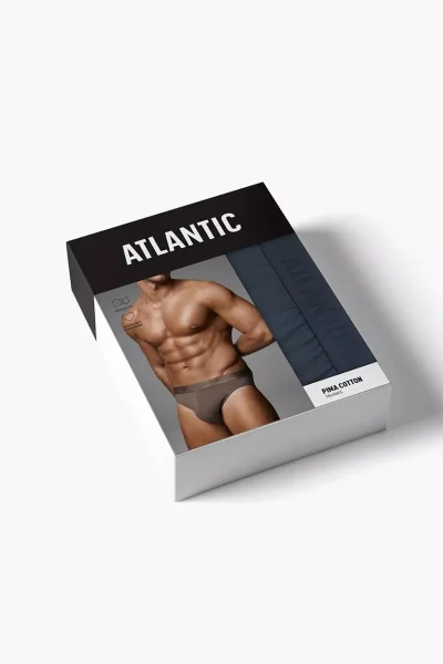 2 PACK slipy 2MP-1590 - micromodal - Tmavě modrá