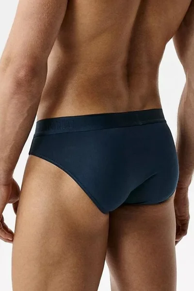 2 PACK slipy 2MP-1590 - micromodal - Tmavě modrá