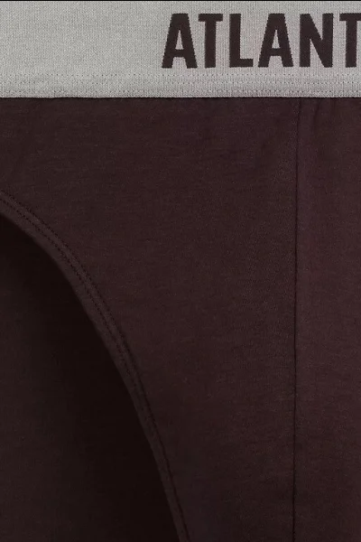 2 PACK slipy 2MP-1589 - pima bavlna - Hnědá