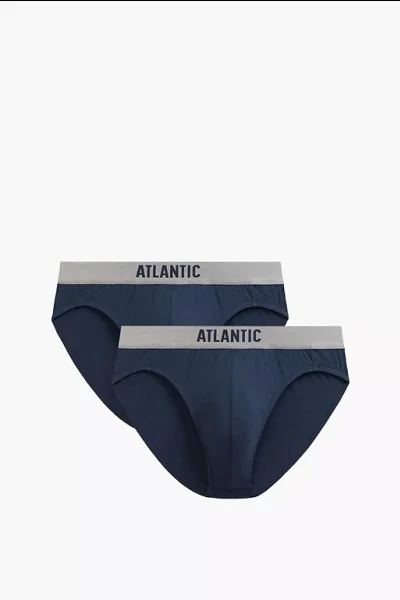 2 PACK slipy 2MP-1589 - pima bavlna - Tmavě modrá