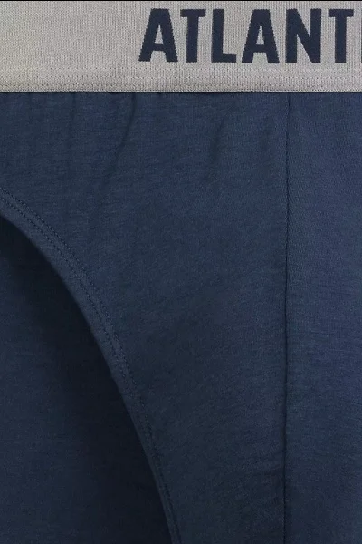 2 PACK slipy 2MP-1589 - pima bavlna - Tmavě modrá