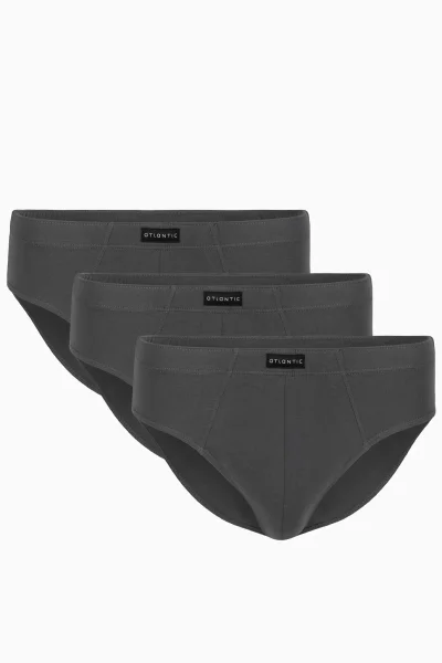 3 PACK slipy 3BMP-006 - Tmavě šedá