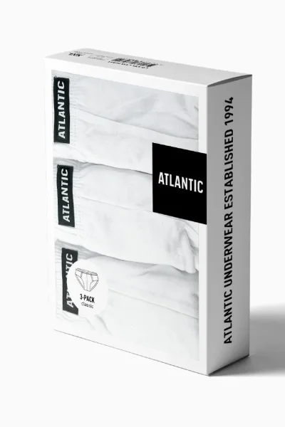 3 PACK slipy 3BMP-006 - Bílá