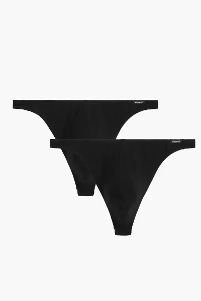 2 PACK tanga 2BMP-253 - Černá