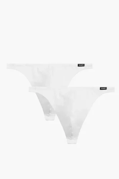 2 PACK tanga 2BMP-253 - Bílá