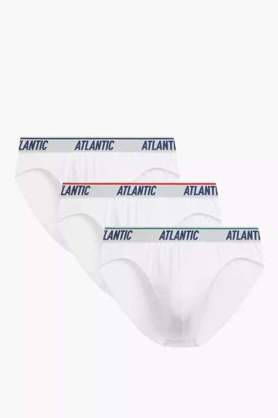 3 PACK slipy 3MP-219 - Bílá