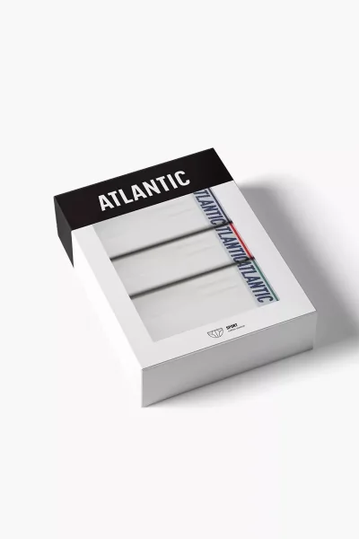 3 PACK slipy 3MP-219 - Bílá