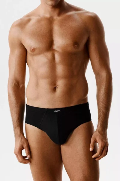 5 PACK slipy 5BMP-006 - bavlna - Černá