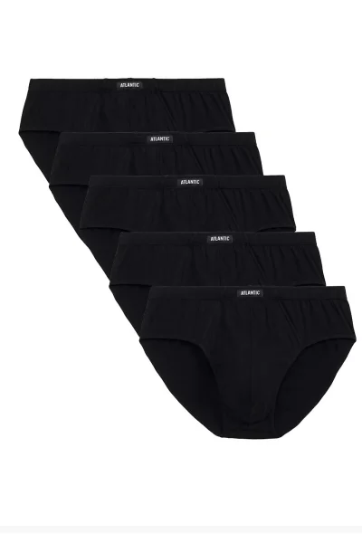 5 PACK slipy 5BMP-006 - bavlna - Černá