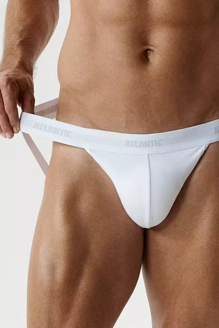3 PACK jockstrap 3BMP-1571 - bavlna - Bílá
