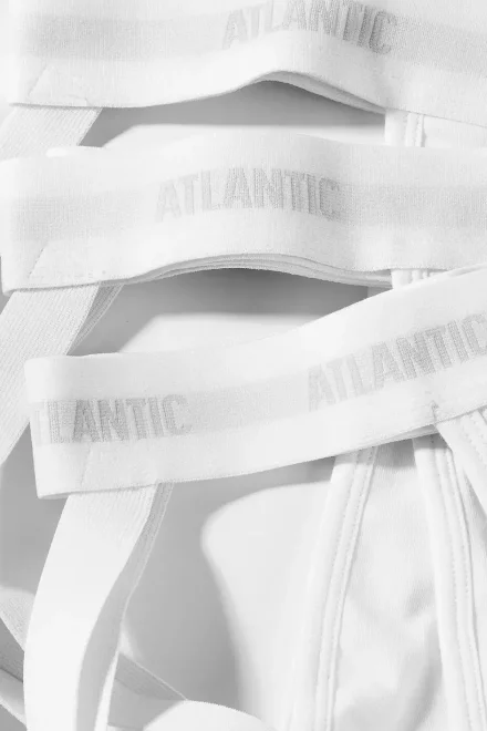 3 PACK jockstrap 3BMP-1571 - bavlna - Bílá