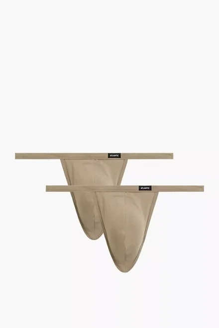 2 PACK tanga 2MP-1588 - micromodal - Béžová