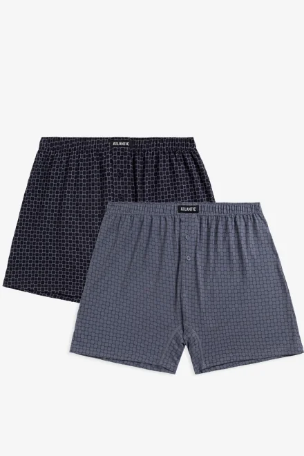 2 PACK trenýrky 2MBX-050 - Tmavě modrá-šedá