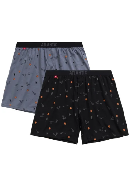 2 PACK trenýrky 2MBX-052 - tenis - Černo-modrá