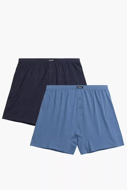 2 PACK trenýrky 2MBX-073 - Tmavěmodrá-modrá