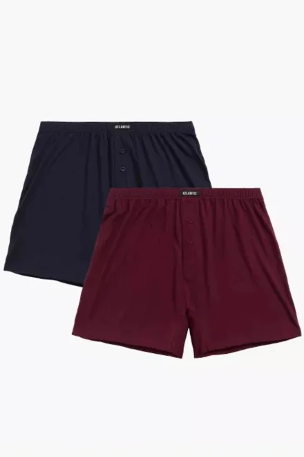2 PACK trenýrky 2MBX-054 - Tmavě modrá-červená