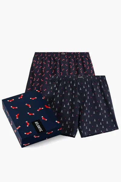 DARBLU 2 PACK trenýrky 2GMB-010 - Tmavě modrá