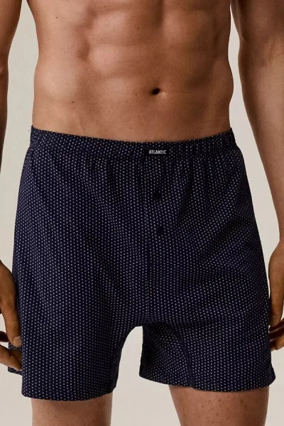 2 PACK trenýrky 2MBX-079 - bavlna - Tmavěmodrá-modrá