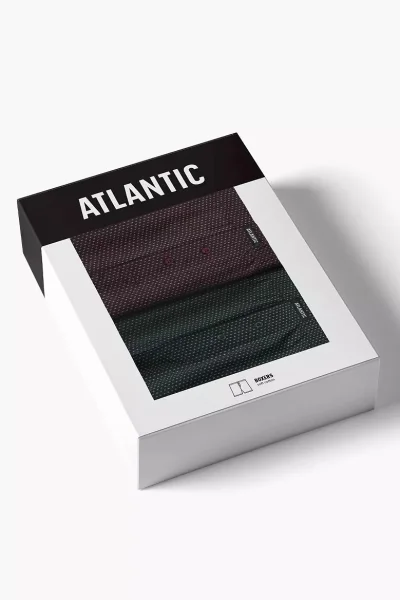 2 PACK trenýrky 2MBX-079 - bavlna - Červeno-zelená