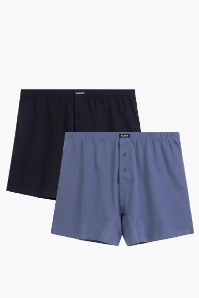 2 PACK trenýrky 2MBX-054 - modré - Tmavěmodrá-modrá