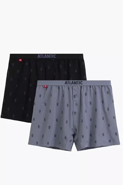 2 PACK trenýrky 2MBX-086 - Černo-šedá