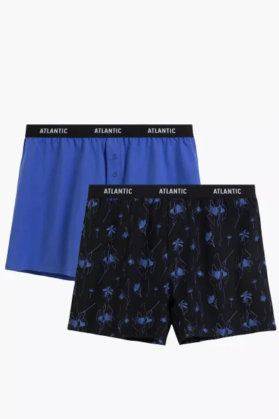 2 PACK trenýrky 2MBX-093 - Černo-modrá