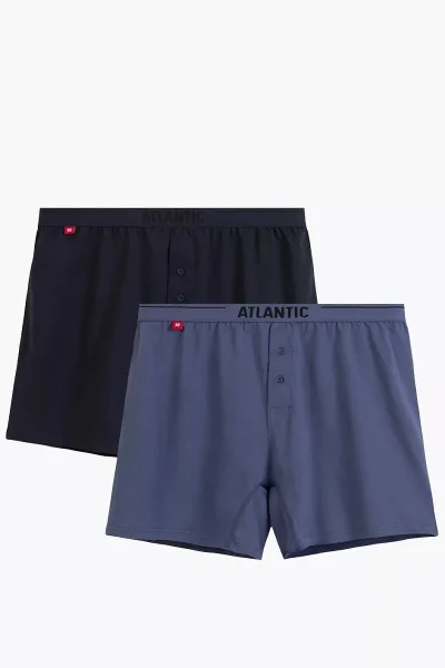 2 PACK trenýrky 2MBX-025/26 - Tmavěmodrá-modrá