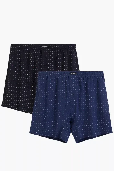 2 PACK trenýrky 2MBX-090 - lodičky - Tmavěmodrá-modrá