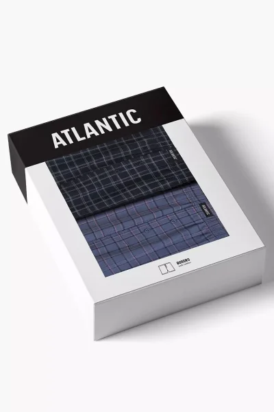 2 PACK trenýrky 2MBX-091 - Tmavěmodrá-modrá