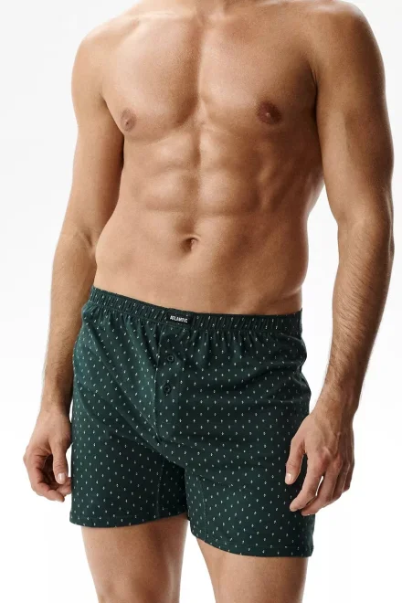 2 PACK trenýrky 2MBX-096 - bavlna - Zeleno-tmavěmodrá
