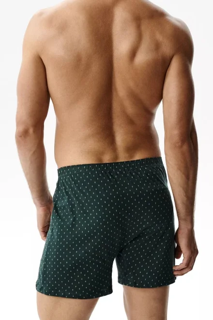 2 PACK trenýrky 2MBX-096 - bavlna - Zeleno-tmavěmodrá