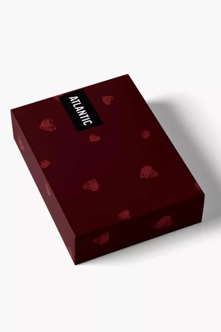 2 PACK trenýrky 2GMB-014 - srdíčka - Vínově-červená