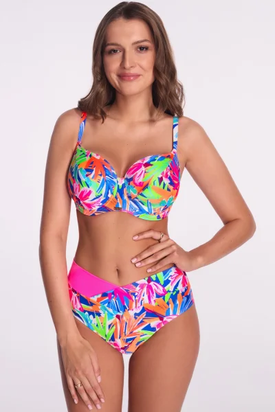 Spodní díl plavek Tropical Splash - brazilky - Barevná