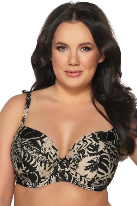 Horní díl plavek SK-184 - Černo-béžová