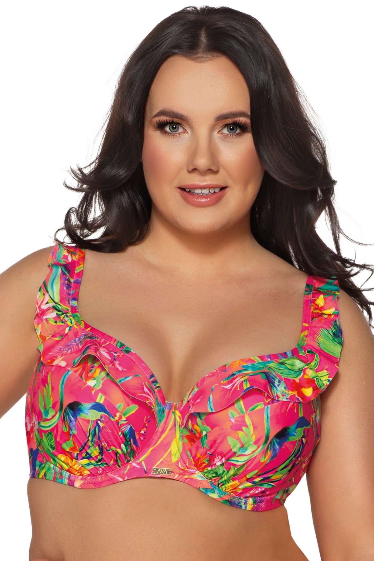 Horní díl plavek Ava Lingerie SK-192 - měkký košíček Oranžovo-červená 100C | dámské plavky