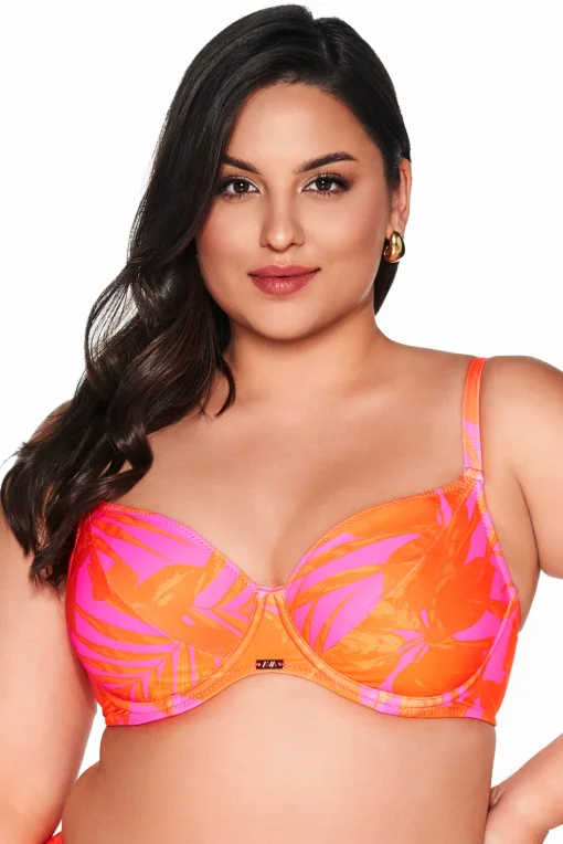 Nevyztužený horní díl plavek SK-215 Tangerine