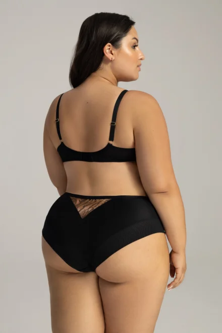 Kalhotky 2144 Classy black - Černo-béžová