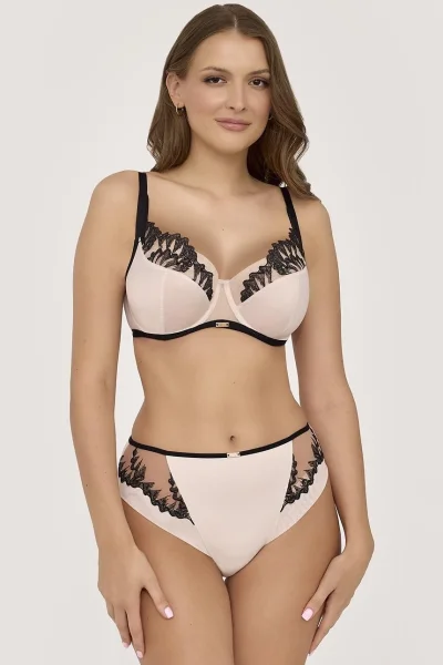 Kalhotky Champagne - Starorůžová-černá