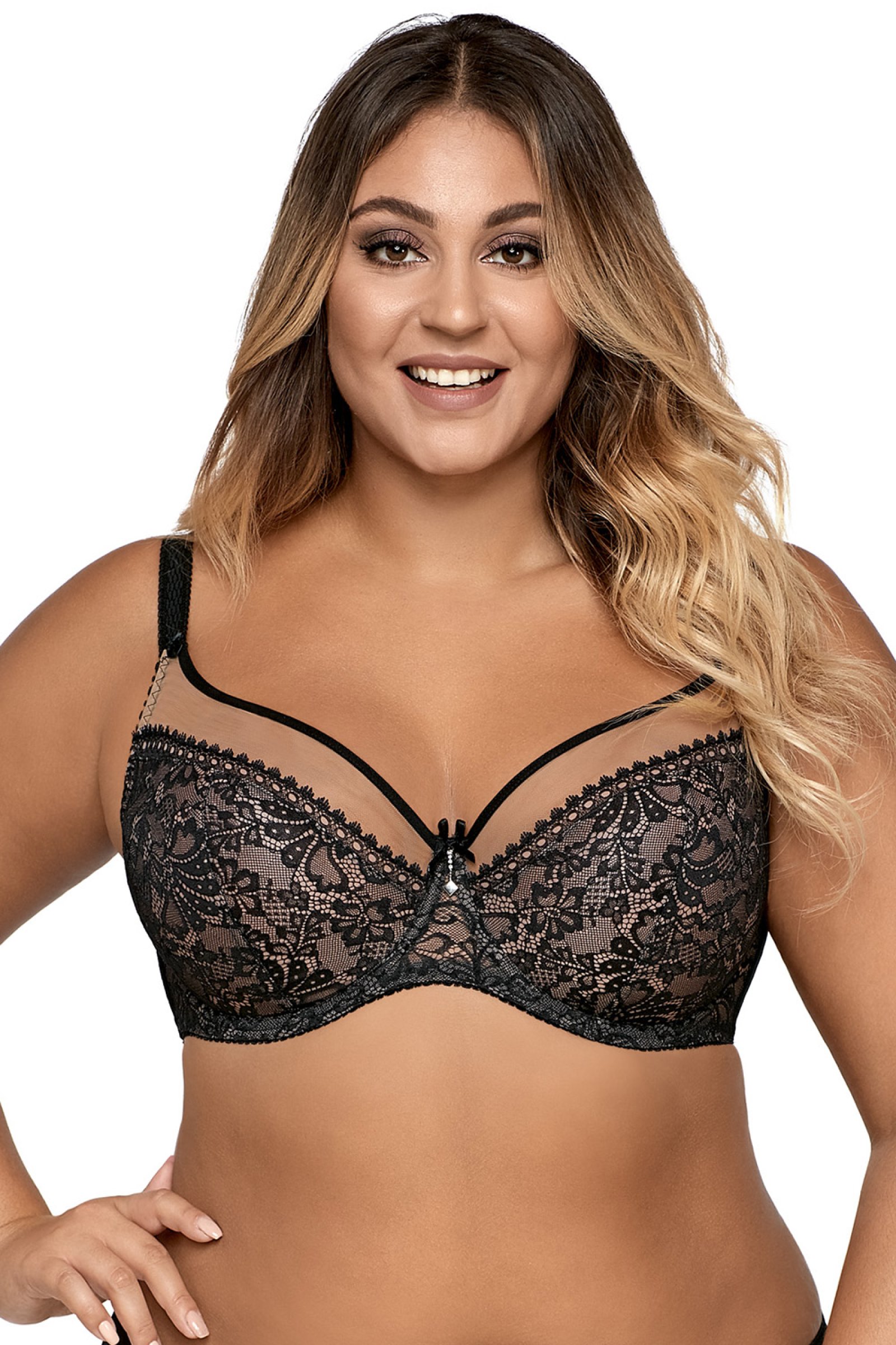 Nevyztužená podprsenka Ava Lingerie 1396 Crystal Černá 90G