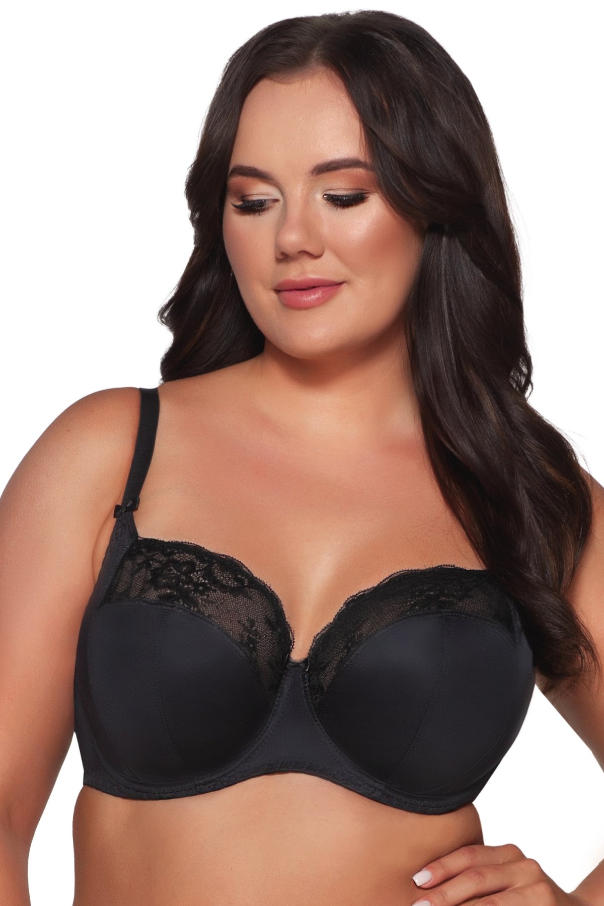 Nevyztužená podprsenka Ava Lingerie 2111 Azalea Černá 75E