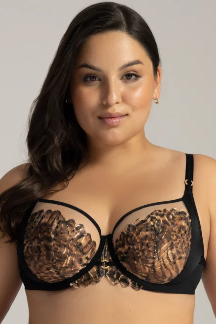 Nevyztužená podprsenka 2144 Classy black - side support - Černo-béžová