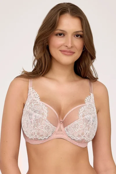 Nevyztužená podprsenka Velvet Blush - Pudrově růžová