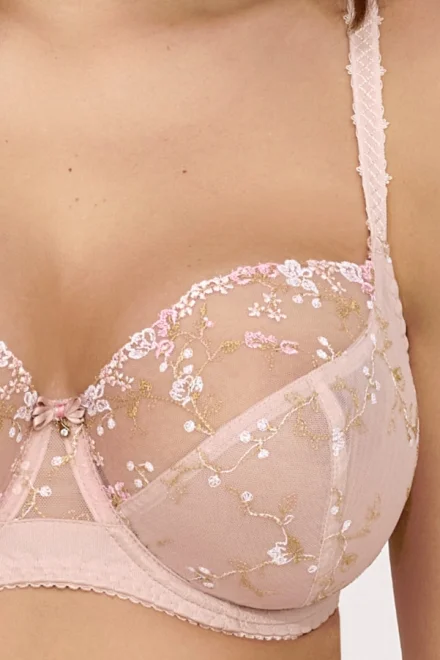 Nevyztužená podprsenka Glided Petal - Pudrově růžová