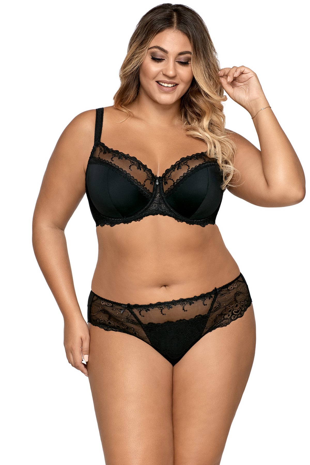 Polovyztužená podprsenka Ava Lingerie 1030 Novato Černá 100E