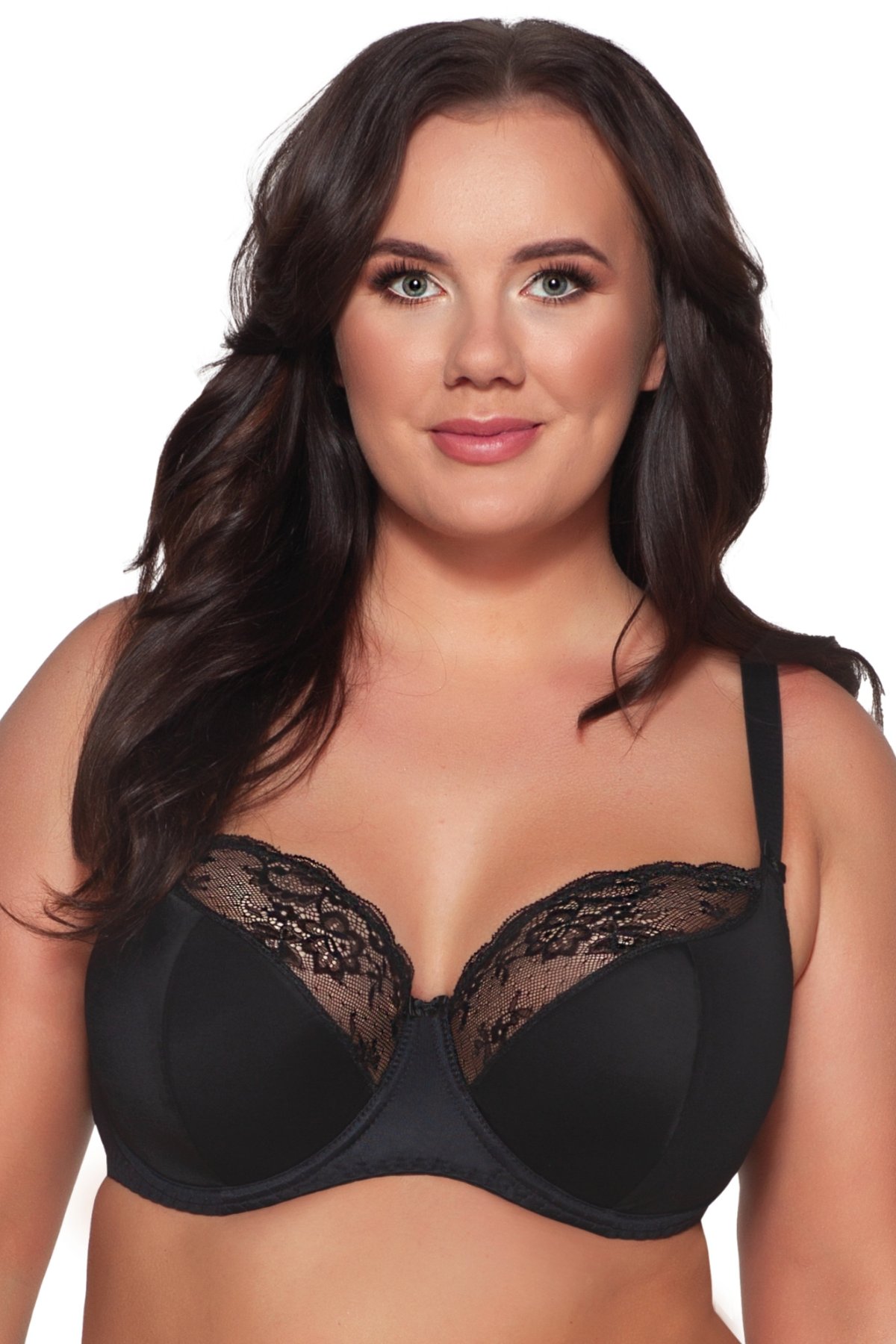 Polovyztužená podprsenka Ava Lingerie 2110 Black Černá 65F