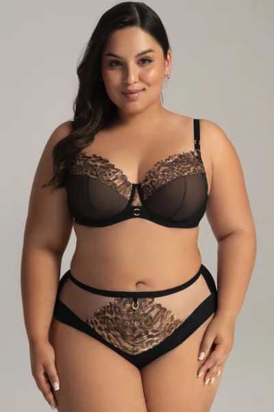 Polovyztužená podprsenka 2143 Classy black - Černo-béžová