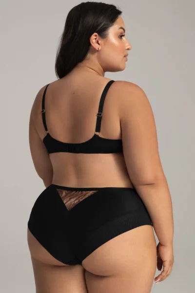 Polovyztužená podprsenka 2143 Classy black - Černo-béžová