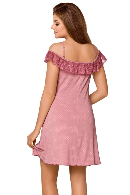 Noční košilka Leticia - Tmavě růžová