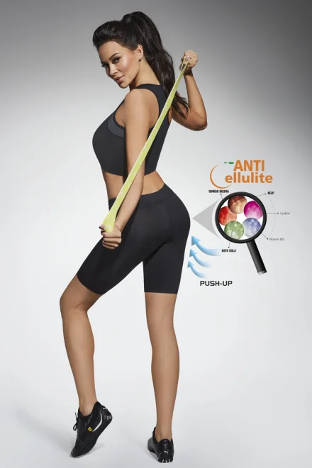 Anticelulitidní push-up kraťasy Riley 50 300DEN - Černá