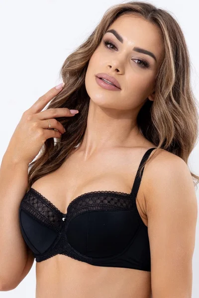 Polovyztužená podprsenka Nicole - Černá
